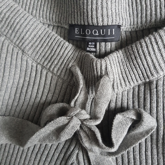 Eloquii Pants - NWT ELOQUII Womens Wide Leg Gray Comfy  Ribbed Knit Pants Plus Size 18/20